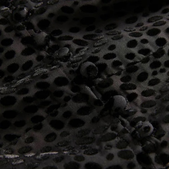 Boden Dalmatian Print Velvet Burnout Dolores Black Dress 6 - Picture 14 of 15